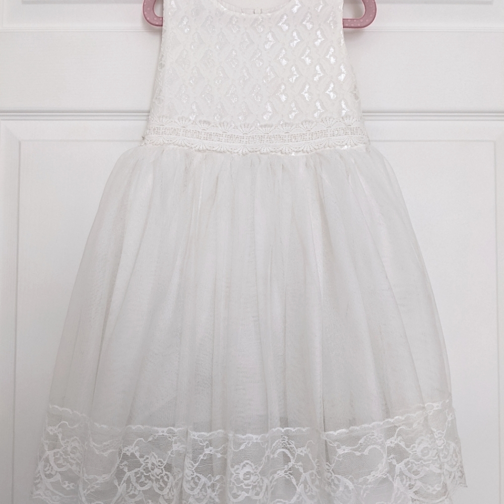 5T White Lace dress